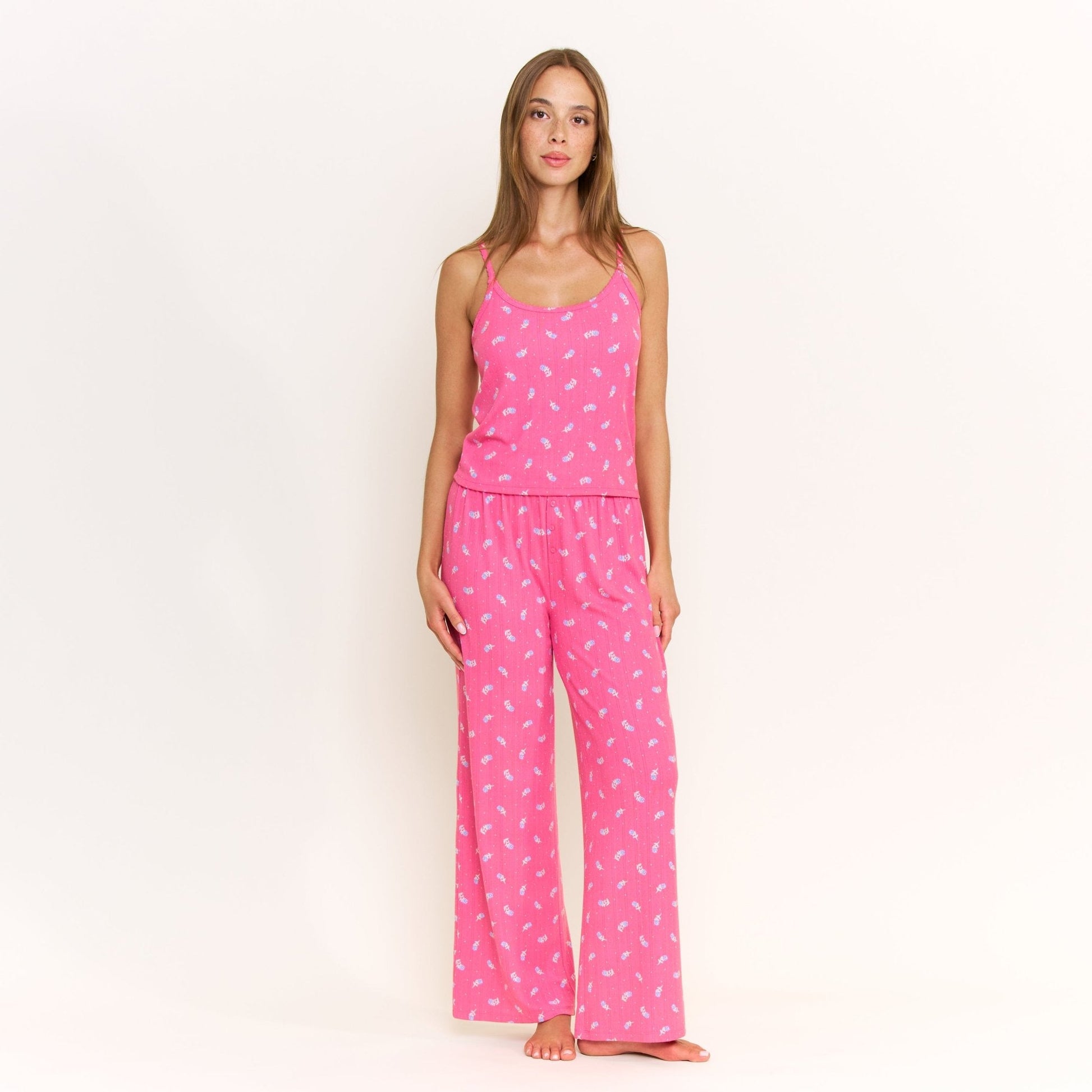 Honeydew Blissful Cami Pant Set in Fuchsia Wild Rose