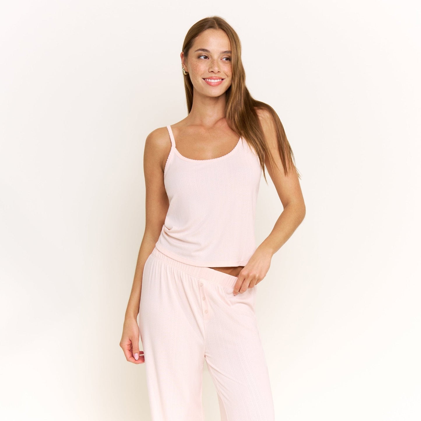 Honeydew Blissful Cami Pant Set in Peach Sorbet