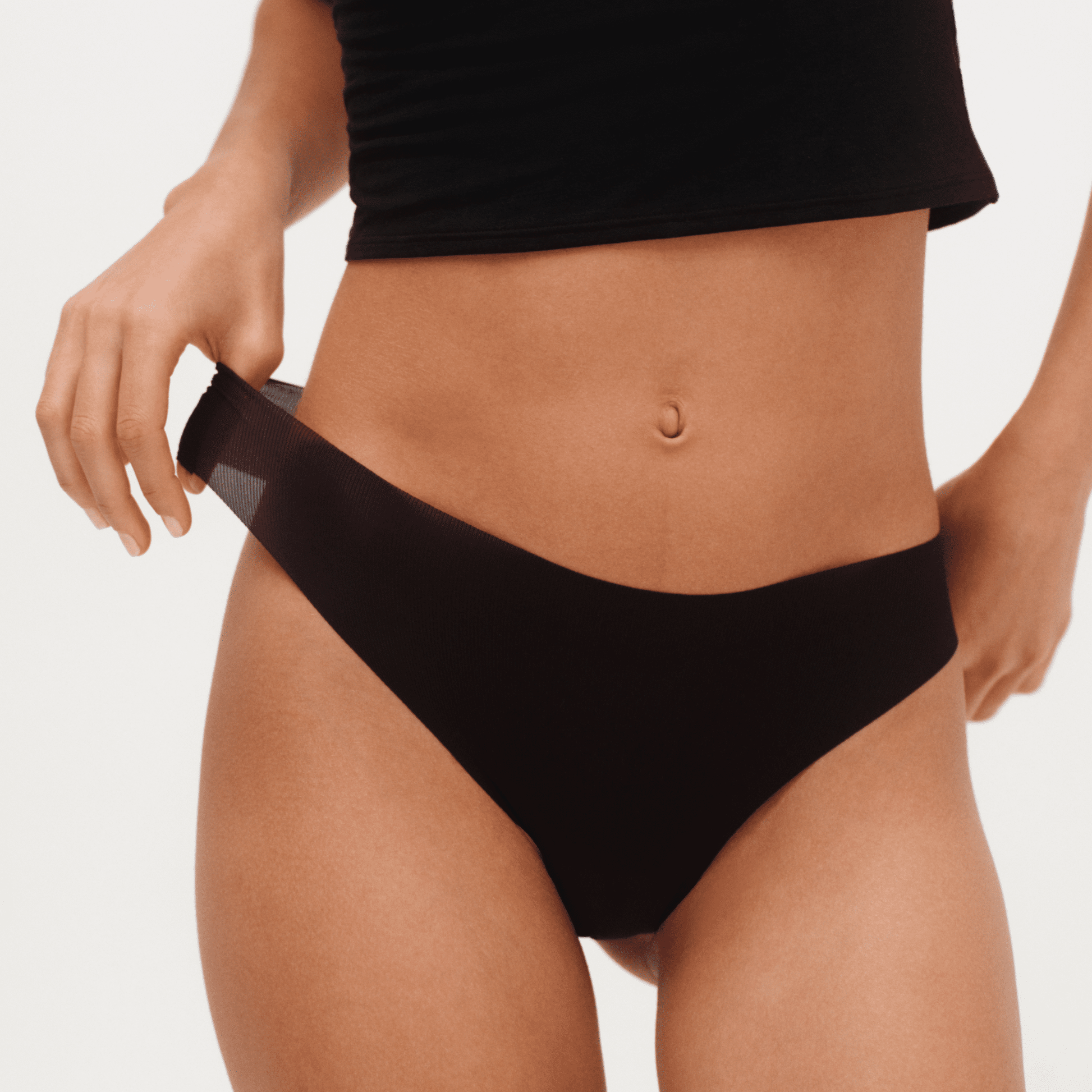 Honeydew Like Nothing Thong in Black