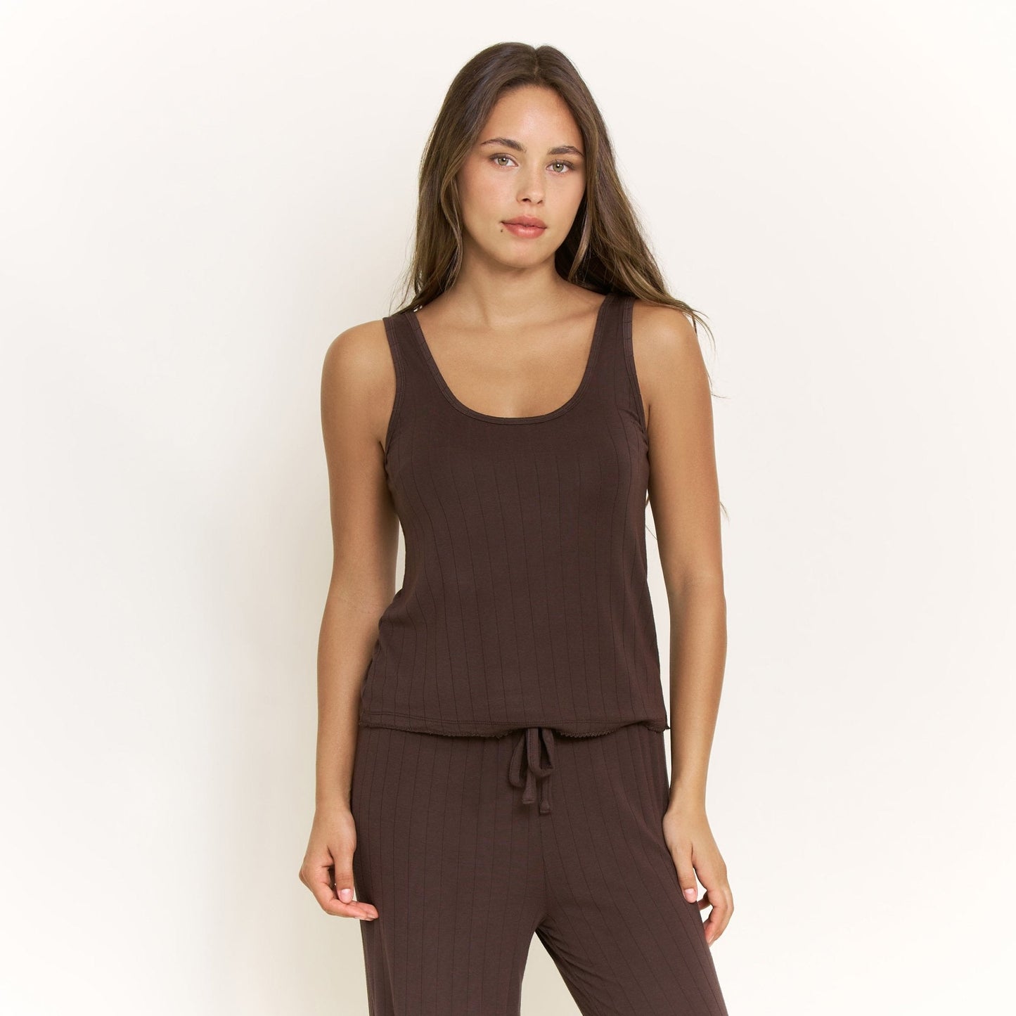 Honeydew Cloud Modal Tank in Chocolate