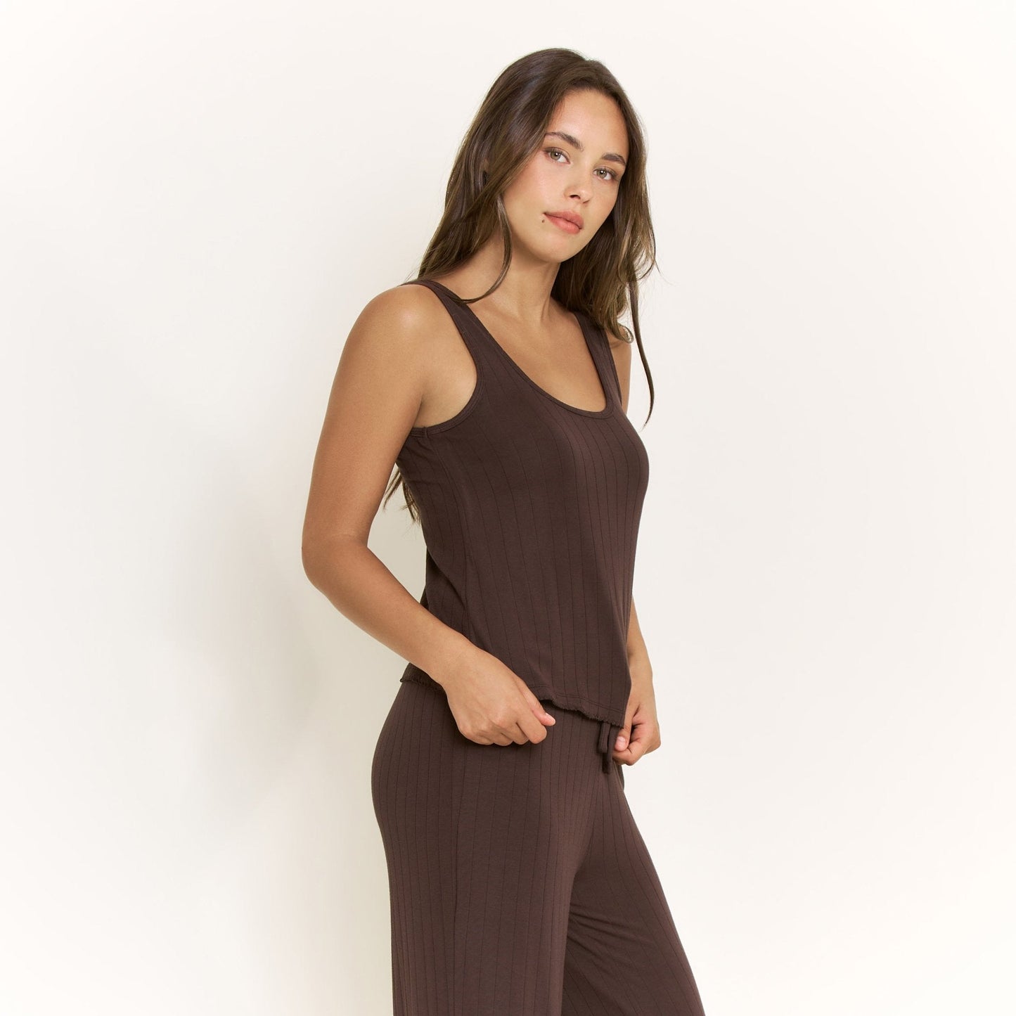 Honeydew Cloud Modal Tank in Chocolate