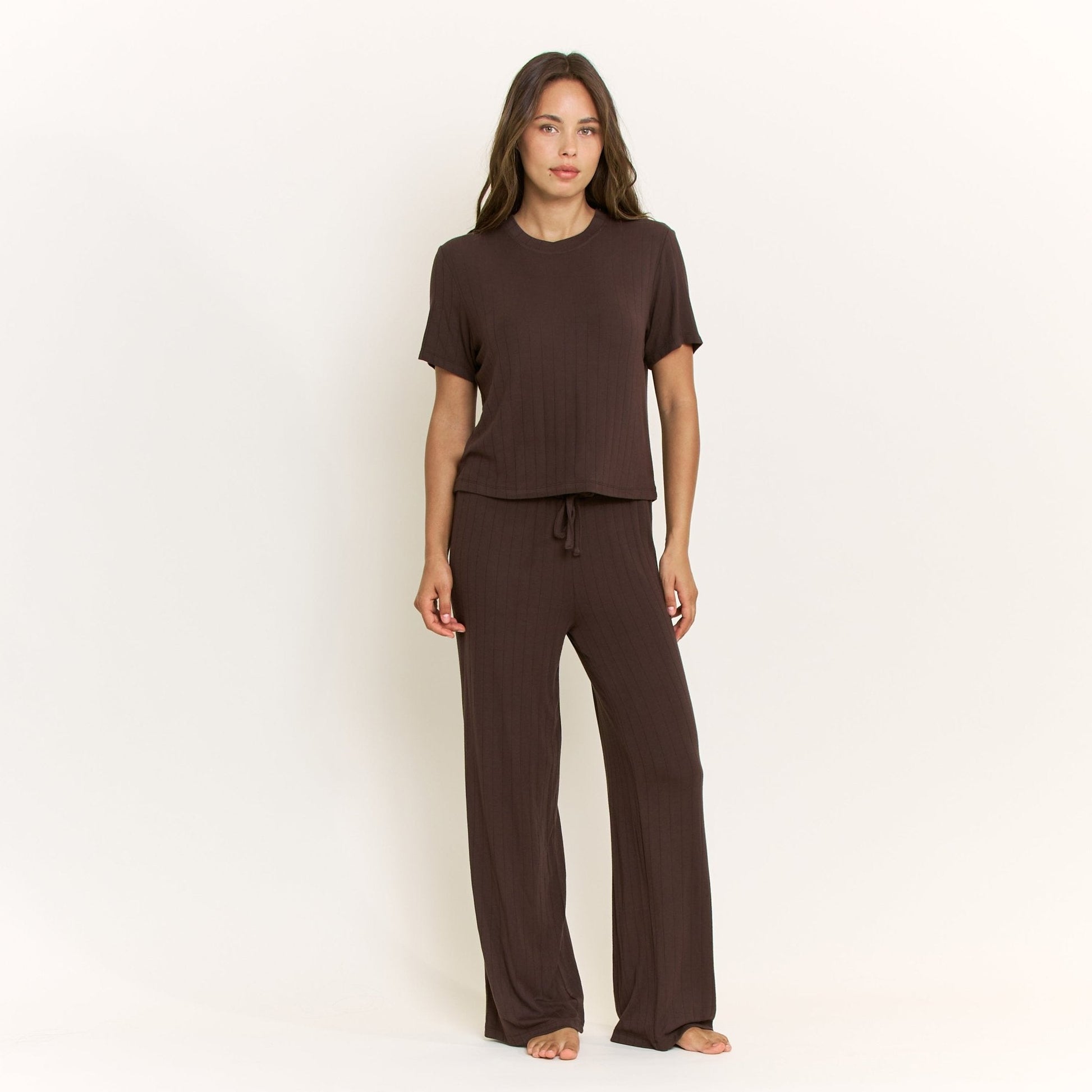Honeydew Cloud Modal Pant in Chocolate