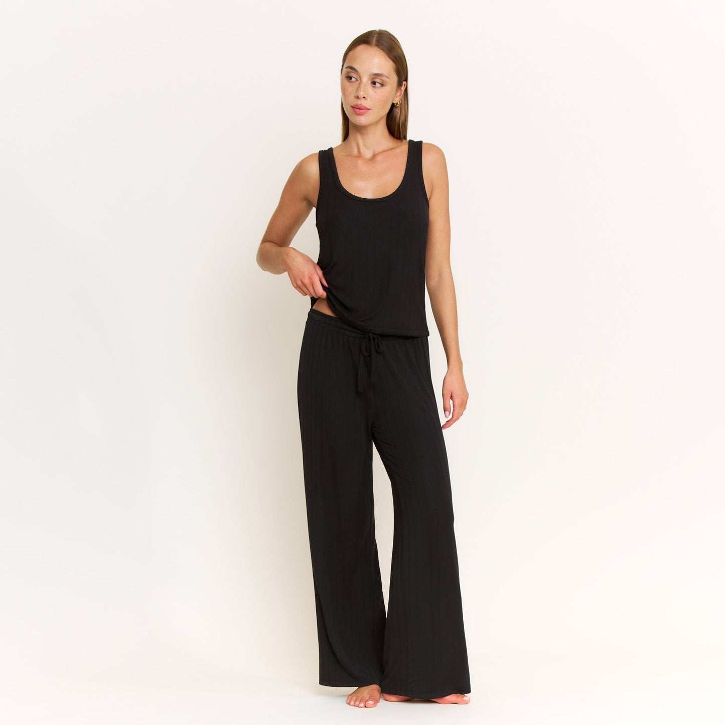 Honeydew Cloud Modal Pant in Black