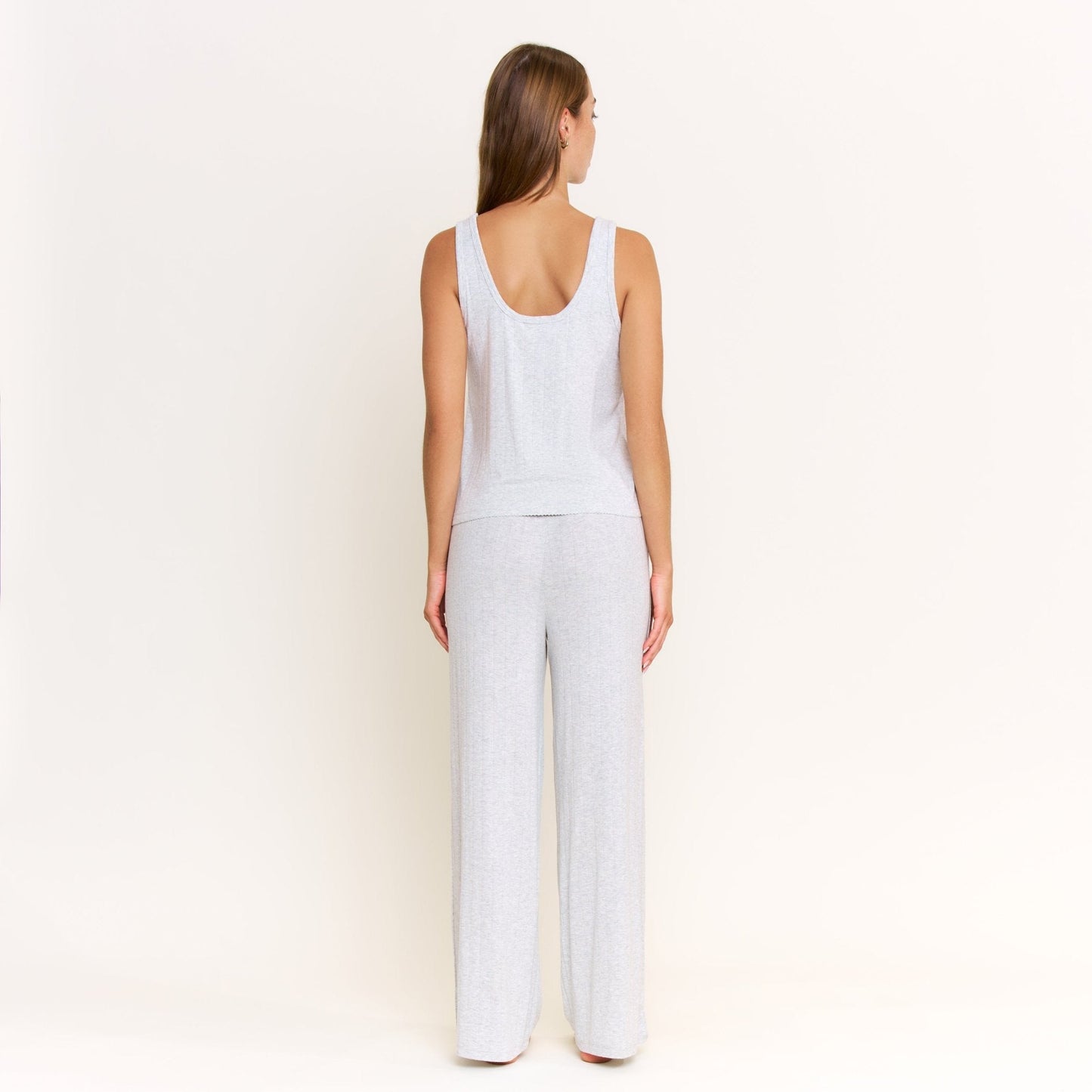 Honeydew Cloud Modal Tank in Heather Grey