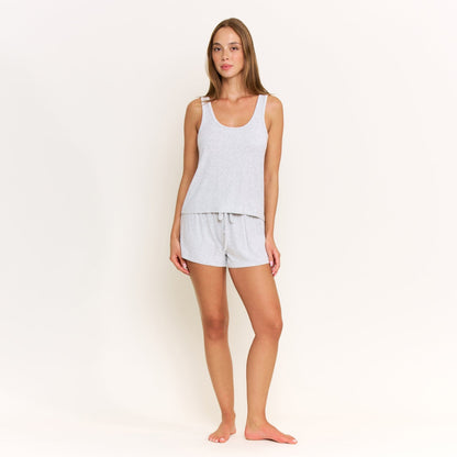 Honeydew Cloud Modal Short in Heather Grey