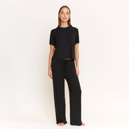 Honeydew Cloud Modal Tee in Black