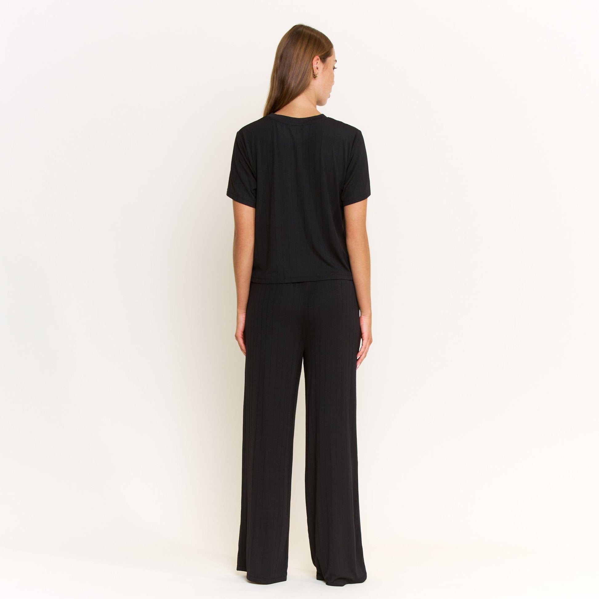 Honeydew Cloud Modal Tee in Black
