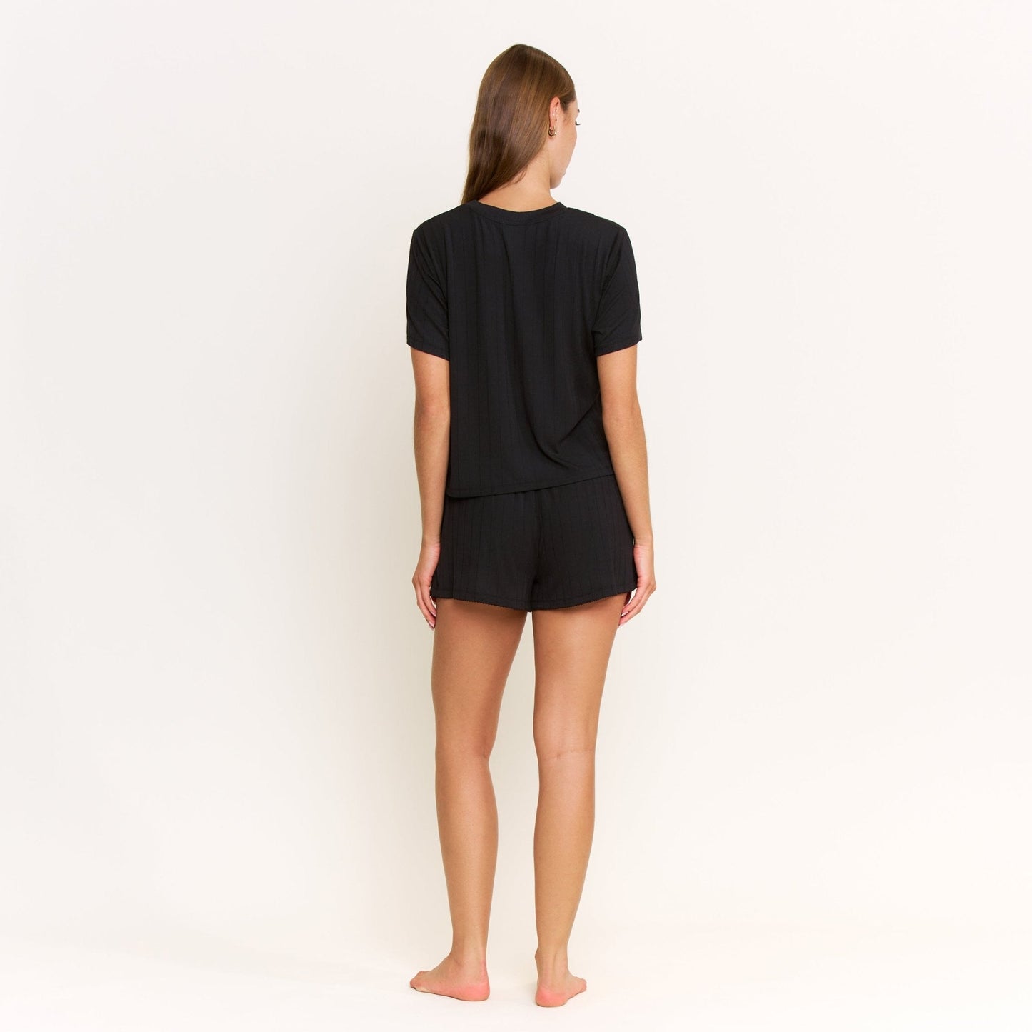 Honeydew Cloud Modal Tee in Black