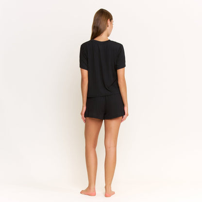 Honeydew Cloud Modal Tee in Black