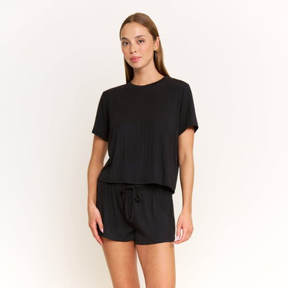 Honeydew Cloud Modal Short in Black
