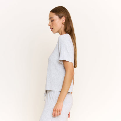 Honeydew Cloud Modal Tee in Heather Grey