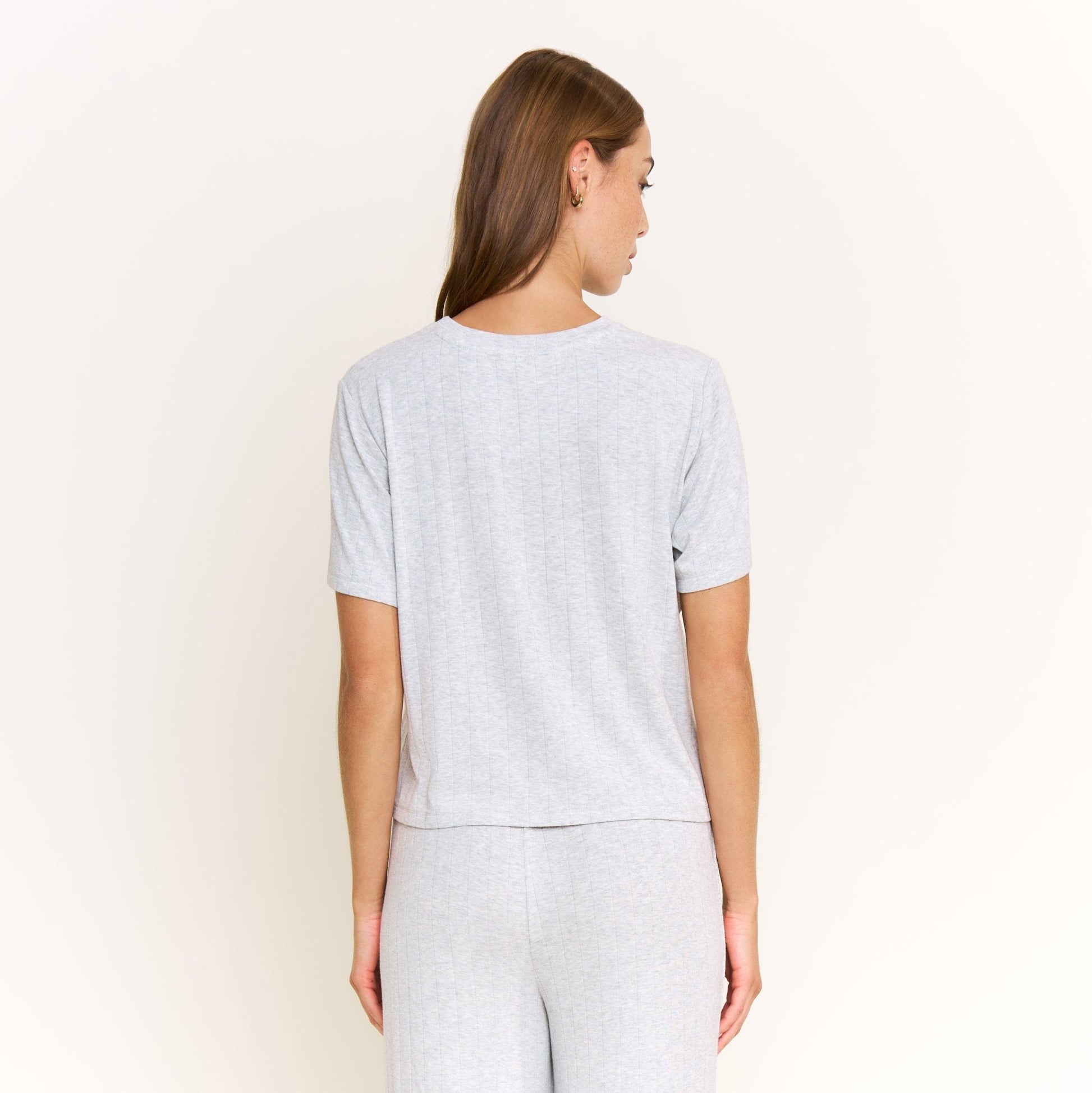 Honeydew Cloud Modal Tee in Heather Grey