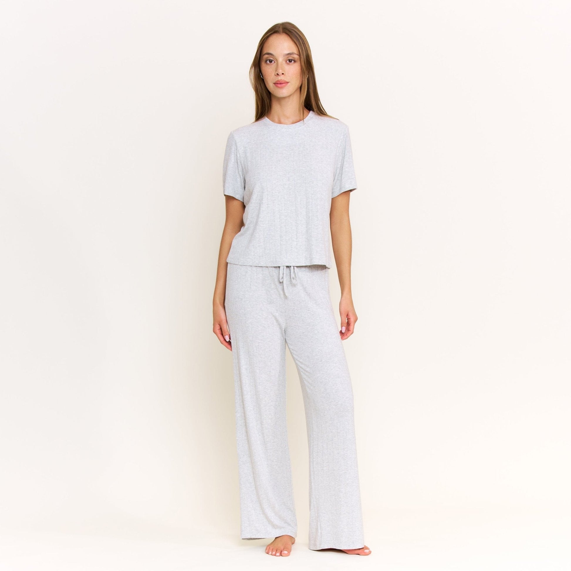 Honeydew Cloud Modal Pant in Heather Grey