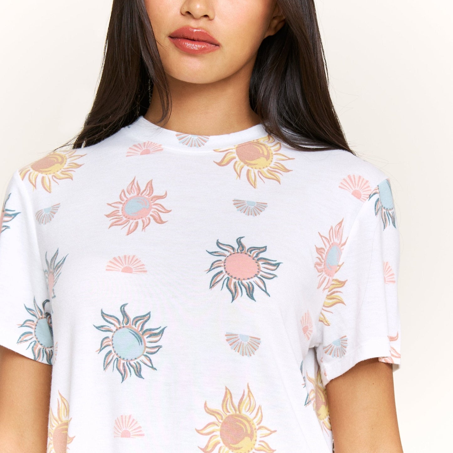 Honeydew Star Seeker Tee Shortie Set in Ivory Western Suns