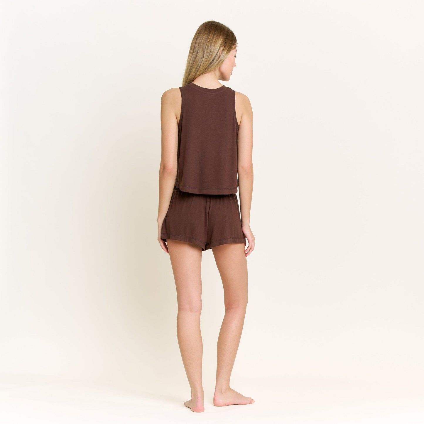 Honeydew Star Seeker Tank Shortie Set in Chocolate