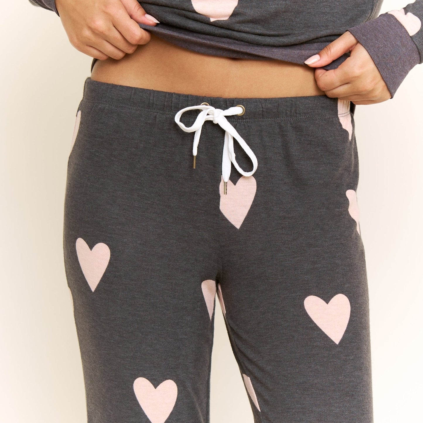 Honeydew Star Seeker Long Set in Black Hearts