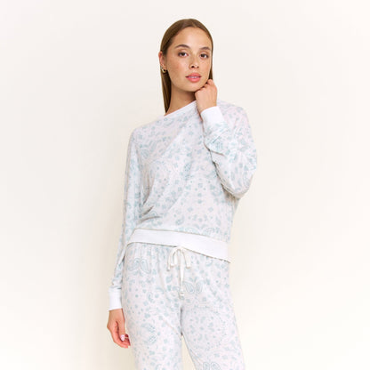 Honeydew Star Seeker Long Set in Ivory Western Paisley