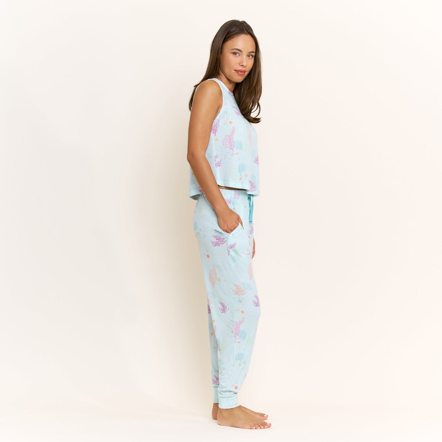 Honeydew Star Seeker Tank Pant Set in Drift Tides