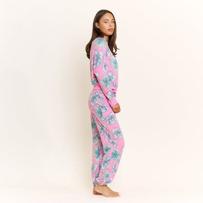 Honeydew Star Seeker Long Set in Rosette Floral
