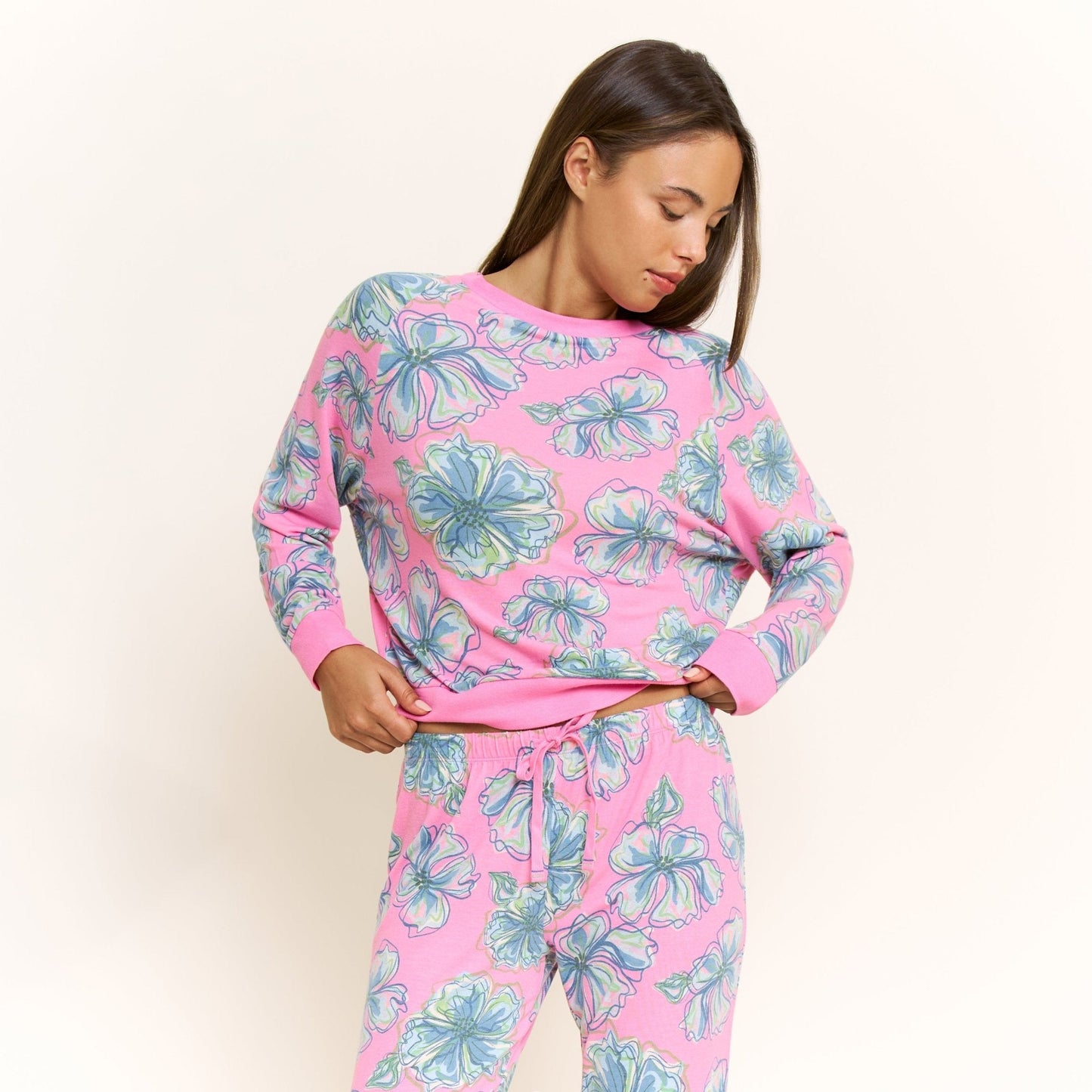 Honeydew Star Seeker Long Set in Rosette Floral