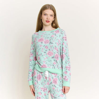 Honeydew Star Seeker Long Set in Soft Mint Floral