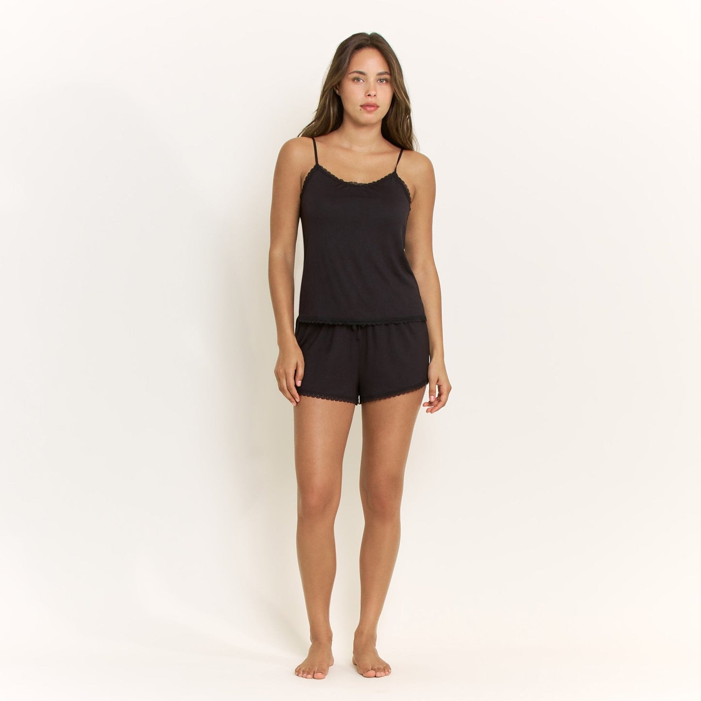 Honeydew All American Cami Shortie Set in Black