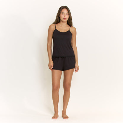 Honeydew All American Cami Shortie Set in Black