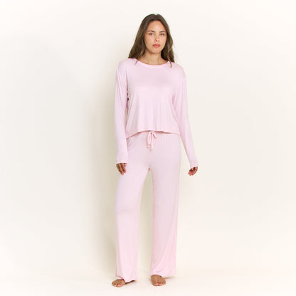 Honeydew All American Long Sleeve Pant Set in Soft Pink