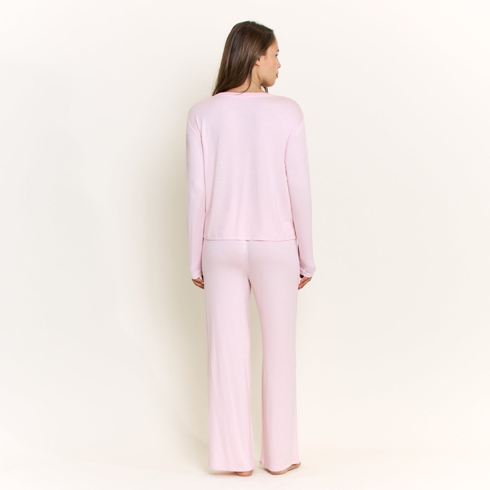 Honeydew All American Long Sleeve Pant Set in Soft Pink