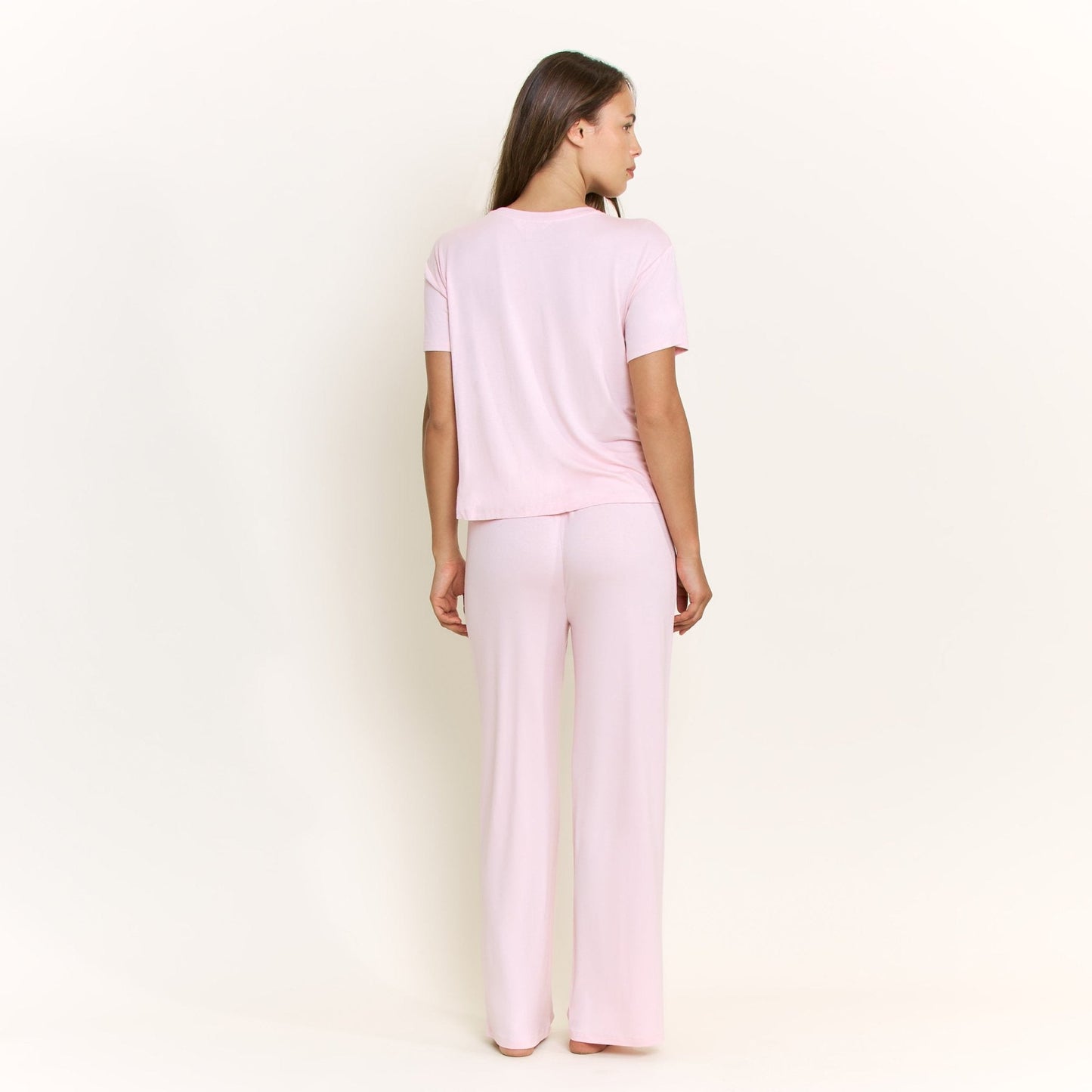 Honeydew All American Short Sleeve Pant Set in Soft Pink