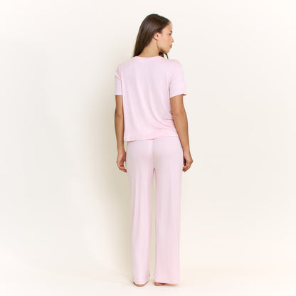 Honeydew All American Short Sleeve Pant Set in Soft Pink