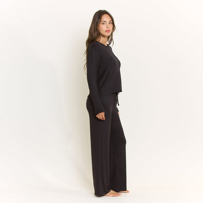 Honeydew All American Long Sleeve Pant Set in Black