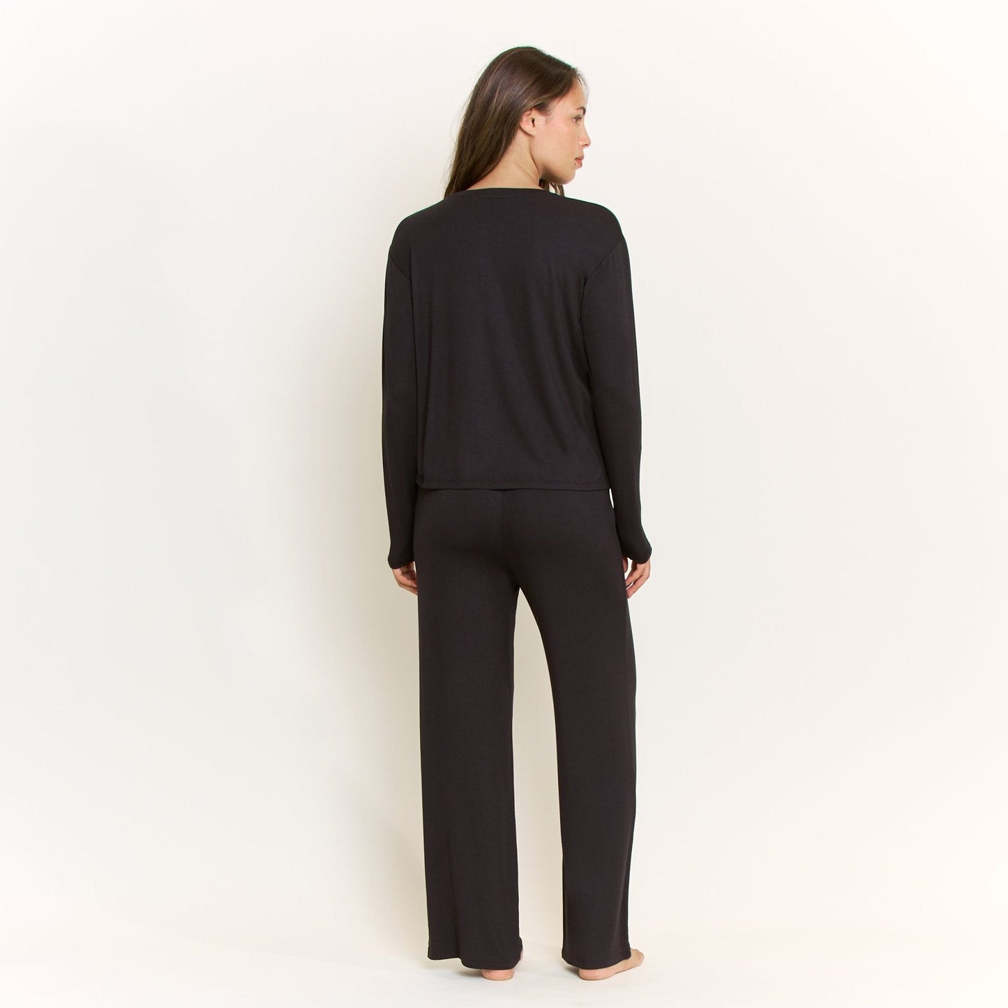 Honeydew All American Long Sleeve Pant Set in Black