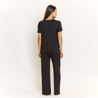 Honeydew All American Short Sleeve Pant Set in Black