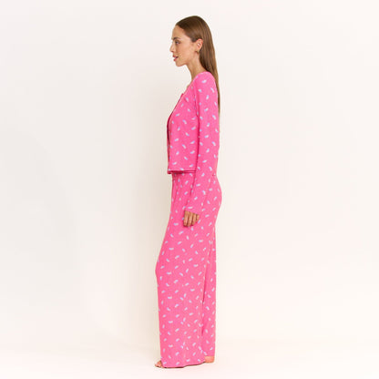 Honeydew Blissful Cardigan in Fuchsia Wild Rose
