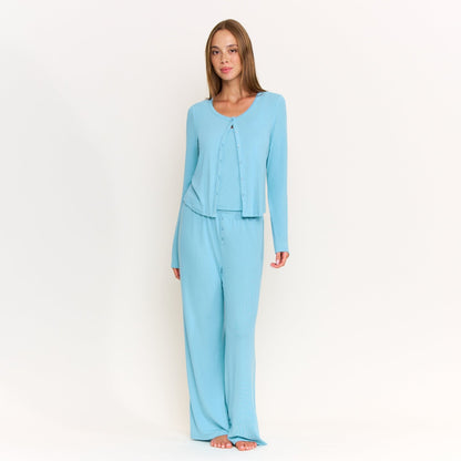 Honeydew Blissful Cardigan in Ocean