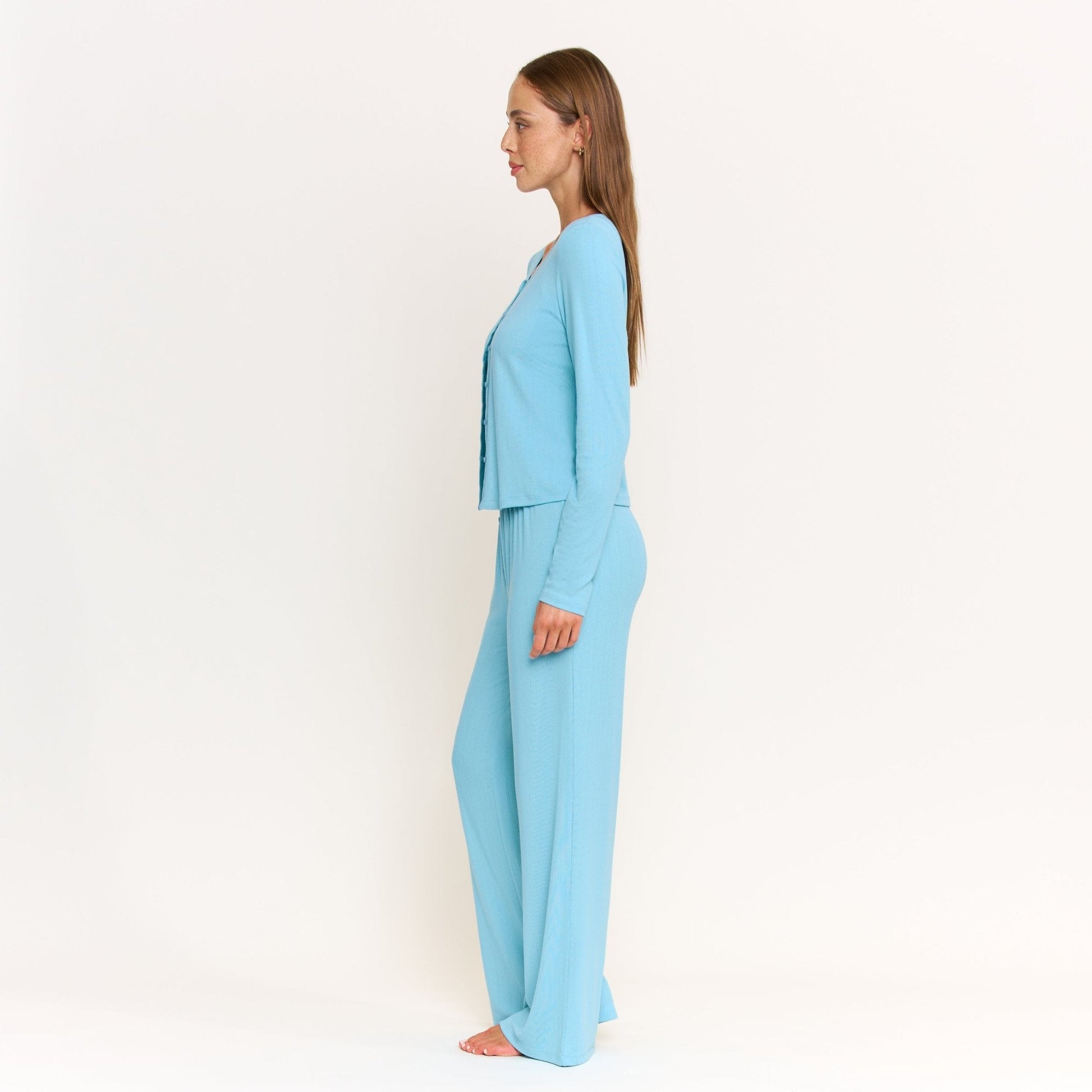 Honeydew Blissful Cardigan in Ocean
