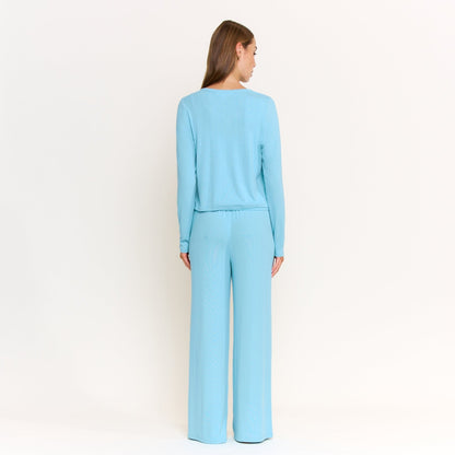 Honeydew Blissful Cardigan in Ocean