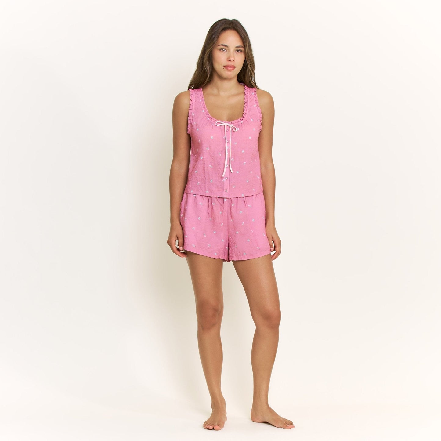 Honeydew Good Life Tank Shortie Set in Rosy Meadow Ditsy