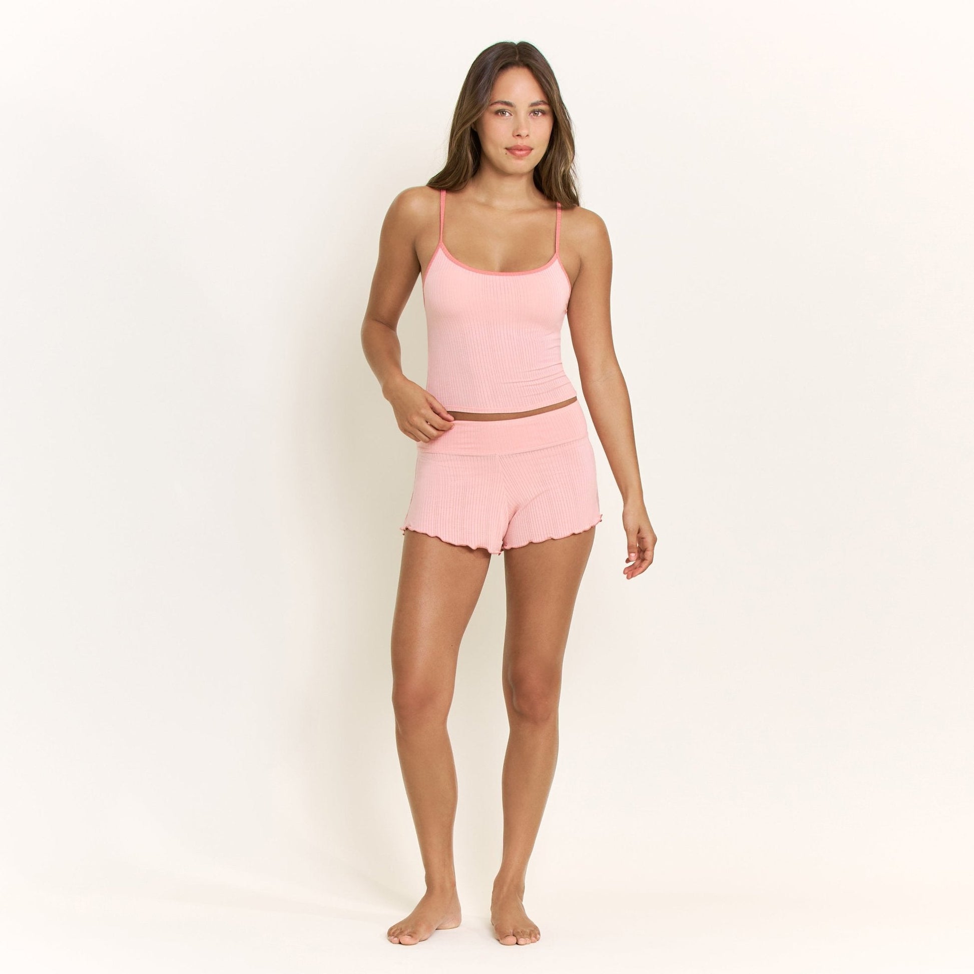 Honeydew Janelle Cami Shortie Set in Dusty Rose