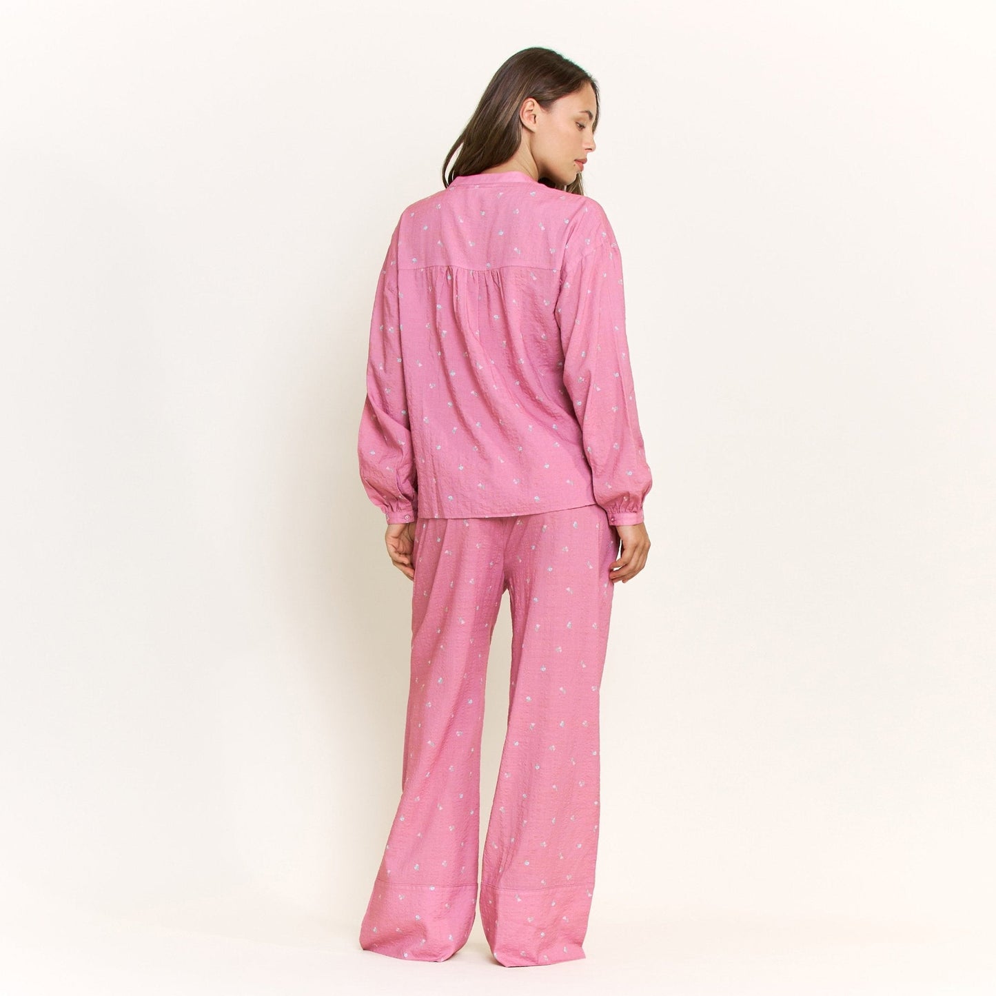 Honeydew Good Life Long Sleeve Pant Set in Rosy Meadow Ditsy