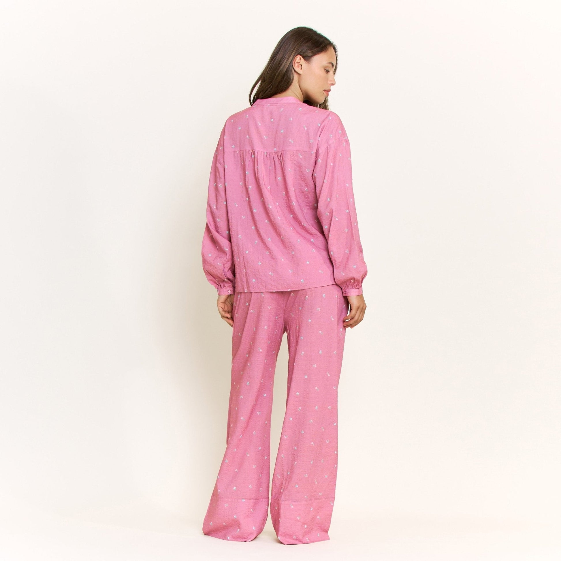 Honeydew Good Life Long Sleeve Pant Set in Rosy Meadow Ditsy