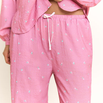 Honeydew Good Life Long Sleeve Pant Set in Rosy Meadow Ditsy