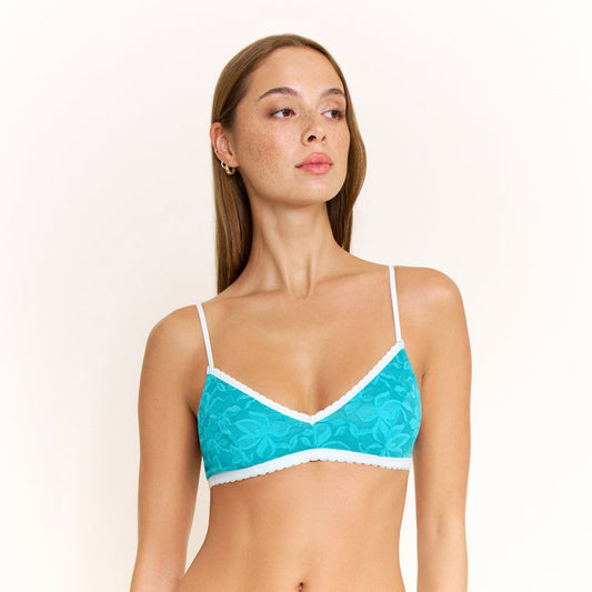 Honeydew Azlin Bralette in Teal Tropic