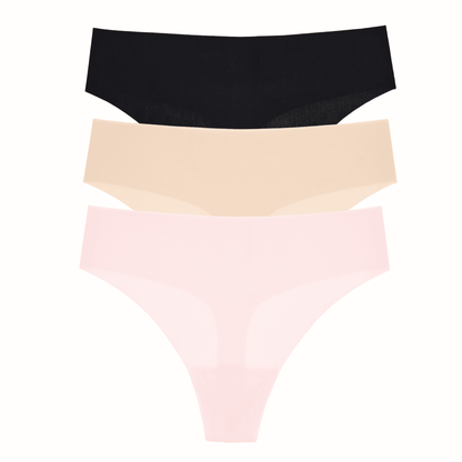 Honeydew Like Nothing Thong 3-Pack in Basics & Budding Pink