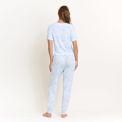 Honeydew Star Seeker Tee Jogger Set in Saltwater Sonata