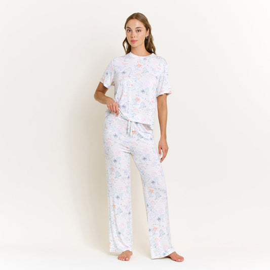 Honeydew All American Tee Pant Set in Multi Beach Resort