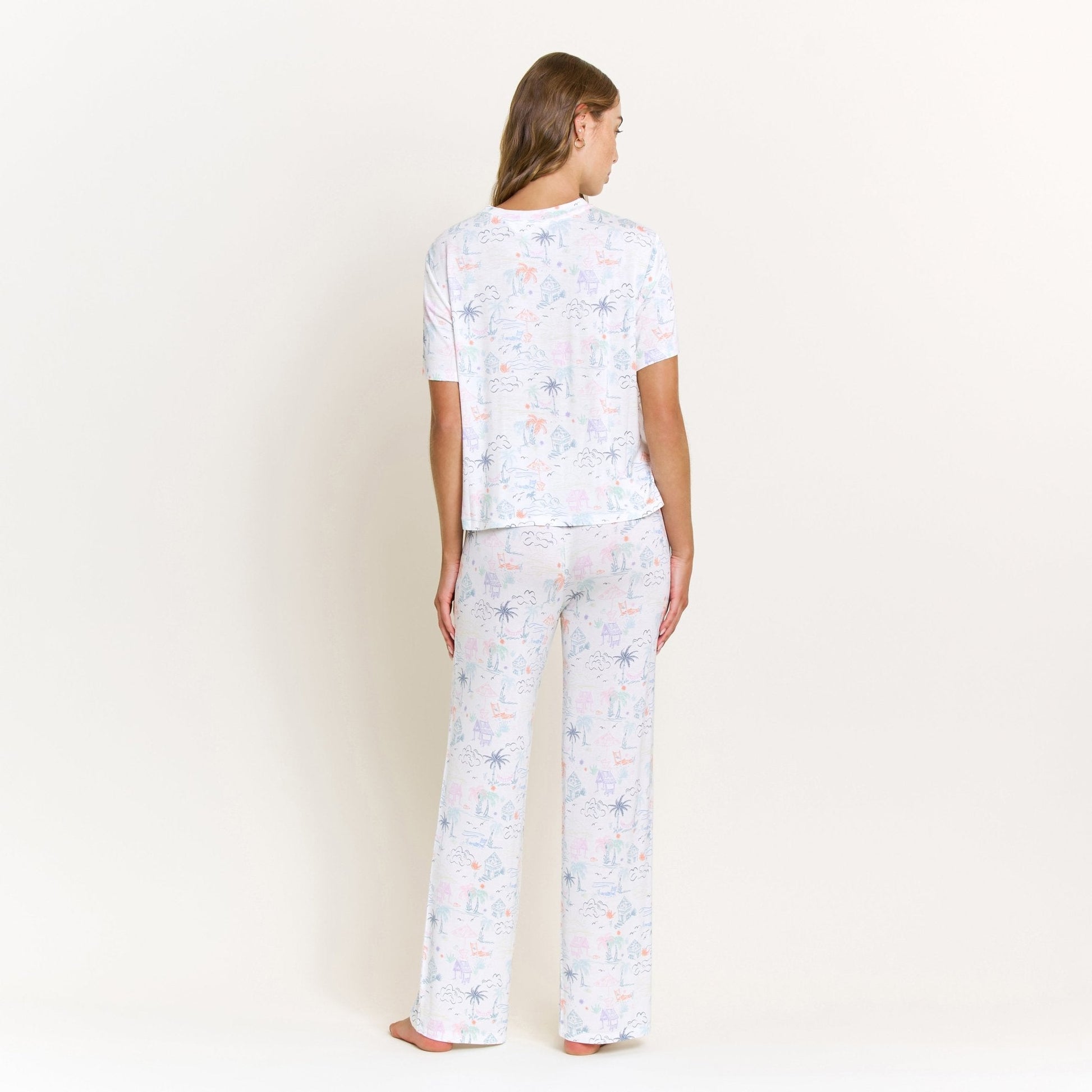 Honeydew All American Tee Pant Set in Multi Beach Resort