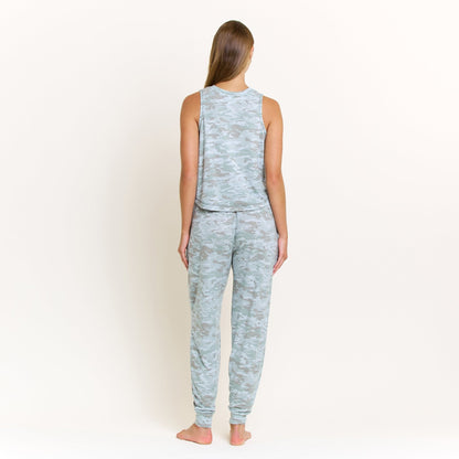 Honeydew Star Seeker Tank Pant Set in Fern Camo
