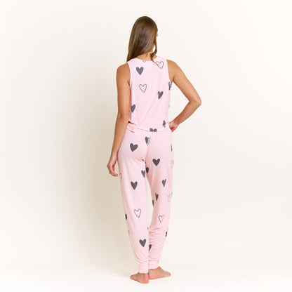 Honeydew Star Seeker Tank Pant Set in Dusty Hearts